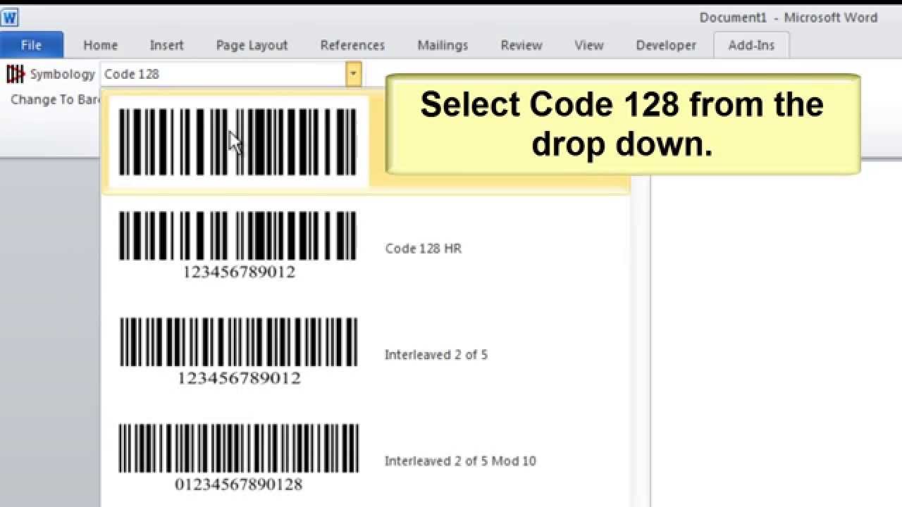 Free Barcode Generator For Word