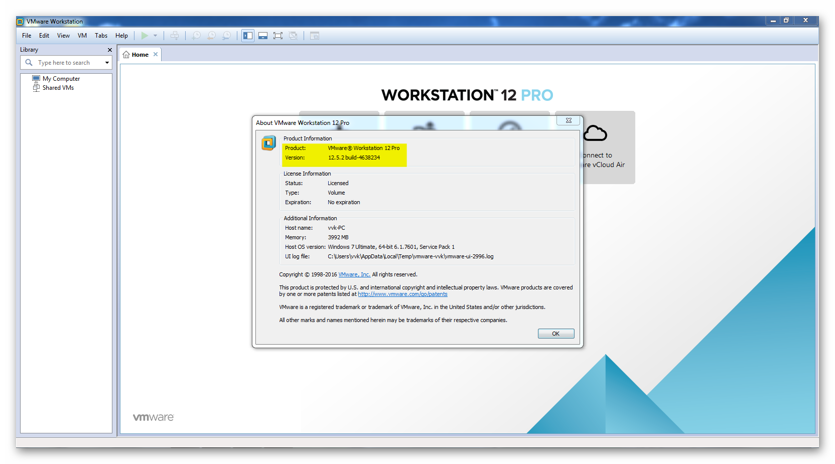 vmware workstation 12.5 pro for windows 64-bit download